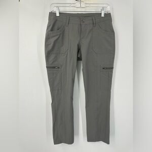 Kuhl Pants Women's Sz 2 Reg Gray Horizon Skinny Ripstop Drawstring Cargo Hiking